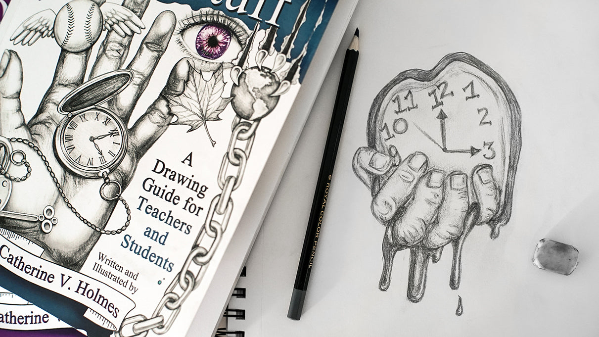 How to Draw Cool Stuff, Melting Clock by Catherine V Holmes